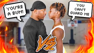 1 VS 1 BASKETBALL GAME AGAINST MY 13 YEAR OLD BROTHER DARION **SOMEONE GOT EXPOSED**