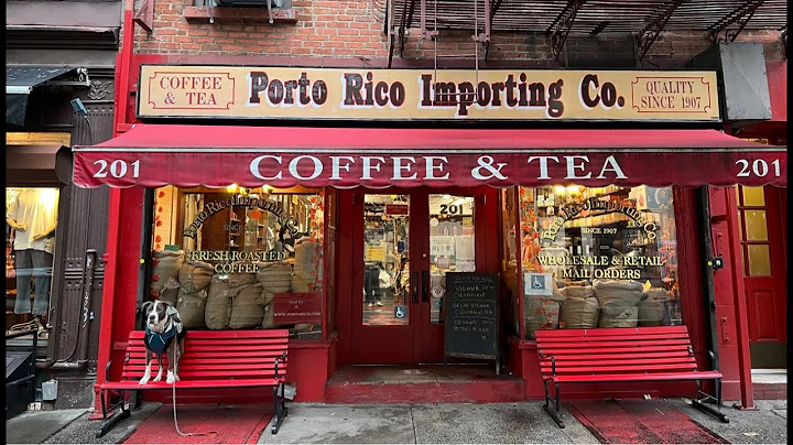 NYC LIVE Walking Rainy Greenwich Village & Visit to Family-owned Porto Rico Coffee & Tea Shop