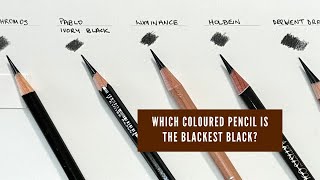 Which Coloured Pencil is the blackest black?