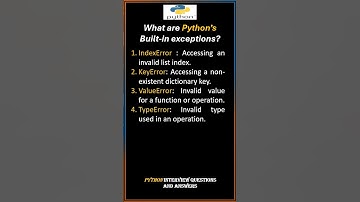 what is built-in exceptions in python