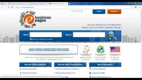 Tutorial: How to submit business on ebusinesspages.com