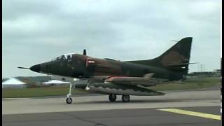 A4SU Super Skyhawk Arriving and Departing RAF Waddington