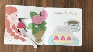 【可愛い仕掛けカードの世界】ケーキをカット出来る♡バースディケーキカード