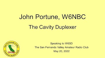 John Portune, W6NBC, on Cavity Duplexers