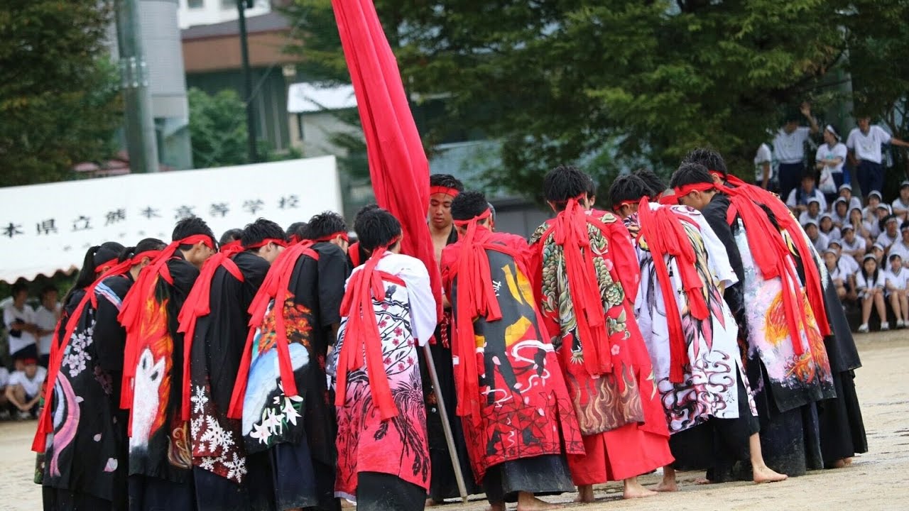 熊本高校体育祭応援団 紅団 16 Youtube