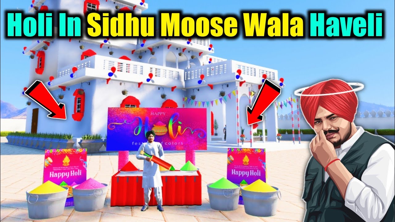 Sidhu Moose Wala Ne Haveli Me Manaya Holi GTA 5 JNK GAMER || Sidhu Moose Wala in GTA 5