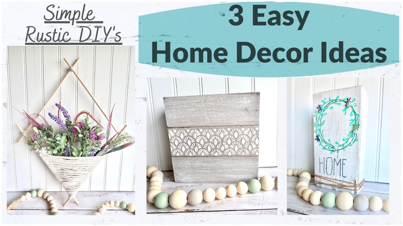 3 EASY & BUDGET - FRIENDLY HOME DECOR IDEAS * Must See Rustic Decor