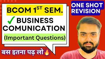 BCOM Business Communication 1st Semester Important Questions 2025🔥|BCOM Business Communication CSJMU