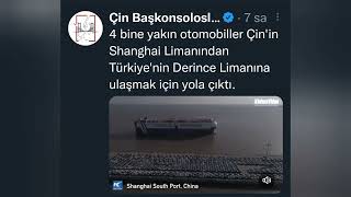 Çin Hükümeti Paylaştı Sıfır Araçlar Türkiye Yolunda