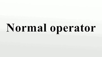 Normal operator