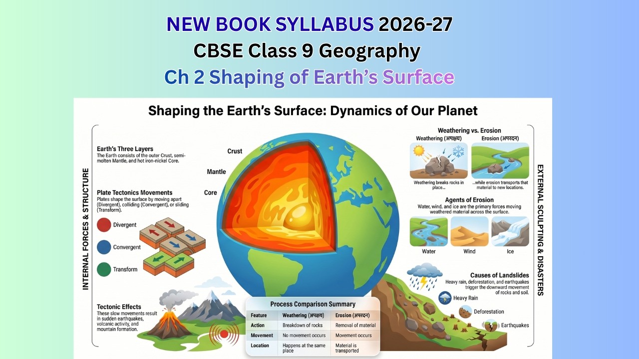 NEW BOOK SYLLABUS CBSE Class 9 Geography Ch 2 Explained |Shaping of ...