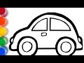 Drawing a car for kids/Рисуем машину для детей/Mashina Rasmini chizish/Сурет салау