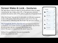 Screen Wake &amp; Lock - Gestures