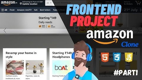 Create Amazon Clone Using HTML, CSS and JavaScript | Frontend Project For Beginners