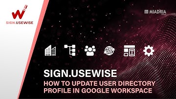 Sign.UseWise: How to update user directory profile in Google Workspace
