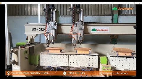 MÁY CNC 3D 4 AXIS 2 TRỤC LÀM VIỆC ĐỒNG THỜI GIA CÔNG CẮT KHOAN VÁN ÉP LÀM TỰA   MẶT GHẾ WM 4DR2X