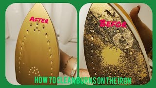 How to clean burns on the iron