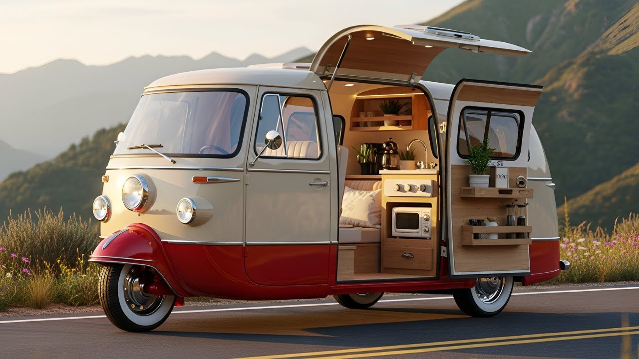 🔥 Технологии 2050 года в сочетании со стилем 1950-х годов | Презентация кемпера нового поколения