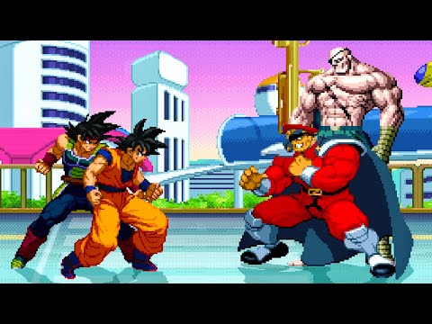 Goku & Bardock Vs. M.Bison & Evil Sagat - Ruthless fighters