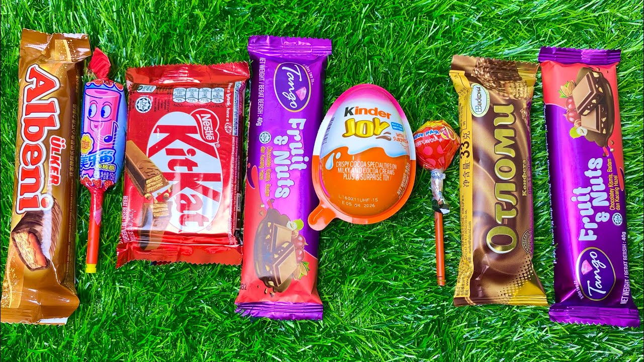 ASMR Most Popular GIANT Sweet chocolate / colorful rainbow lollipop candy / unpacking chocolate eat