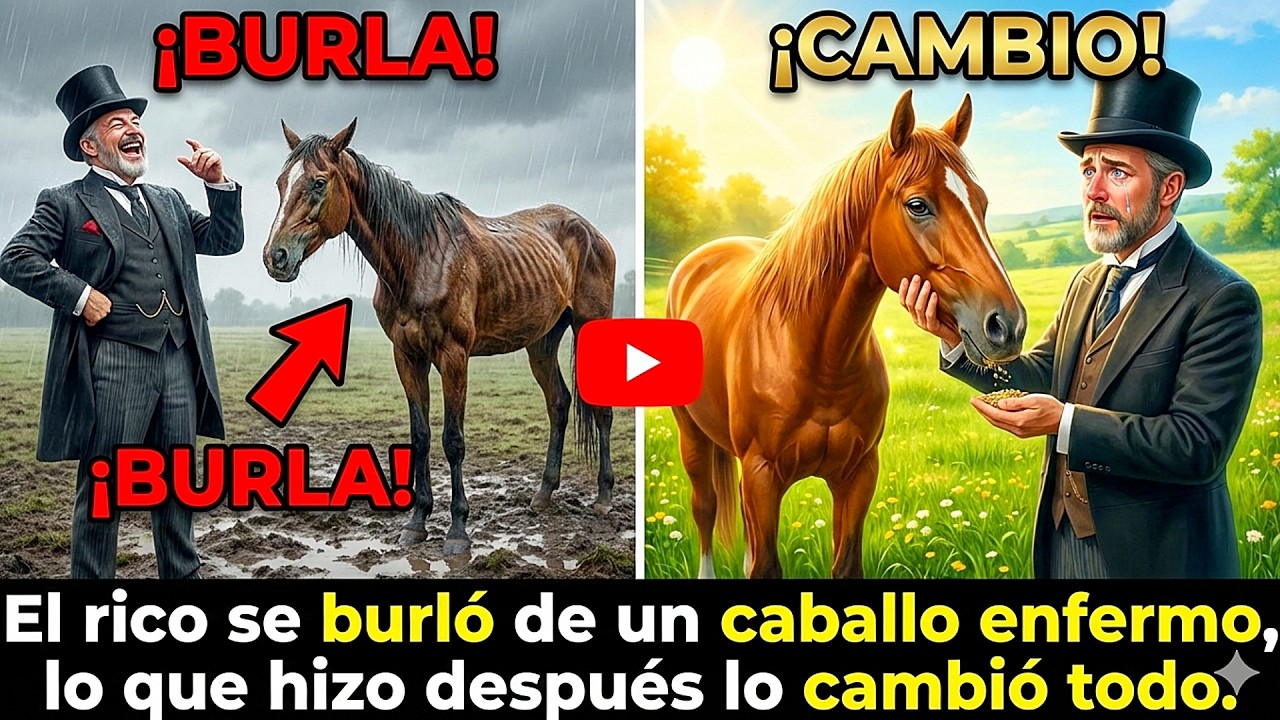 El rico se burló de un caballo enfermo, lo que hizo después lo cambió todo