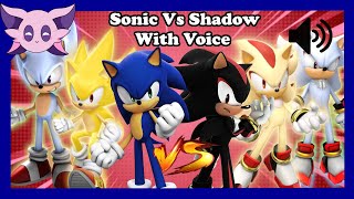 SFSB: Sonic vs Shadow Base/Super/Hyper Form With Voice screenshot 1