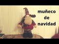 MUÑECO DE NAVIDAD HECHO A MANO-VERDADERA ARTESANÍA NAVIDEÑA