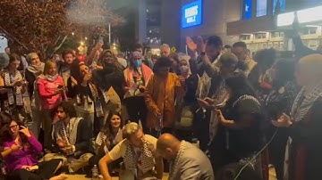 Uncommitted DNC delegates staging sit-in outside United Center