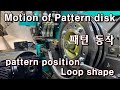 Motion of pattern disk. Tricot Warp Knitting Machine. fabric design karl mayer. 트리코트 경편기 동작 편직 니트 원단