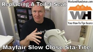 How To Replace Mayfair Slow Close Toilet Seat | Weekend Handyman