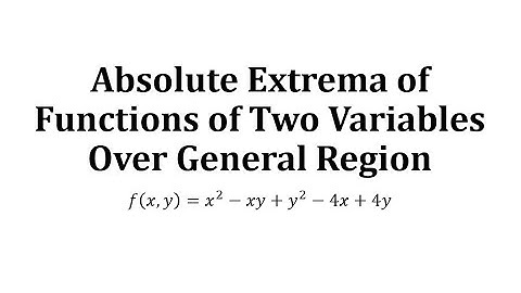 Find the Absolute Extrema of a Function of Two Variable Over a Triangular Region