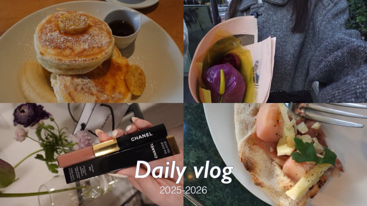 vlog)都内OLの休日6日間🧣|資格勉強と朝活、初詣🐎✨newコスメ☕️