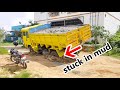 Tipper Truck Stuck In Mud , Ashok Leyland