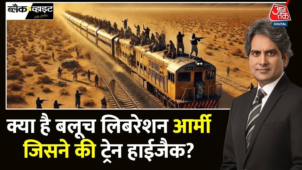 Black And White: Pakistan में ट्रेन हाइजैक BLA आतंकियों का बड़ा हमला |Train Hijack |Sudhir Chaudhary