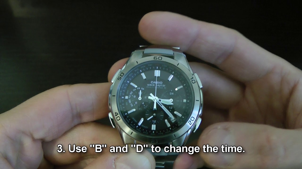 Wave Ceptor (WVQ-M410DE-1A2JF, - To Change Time Manually. - YouTube
