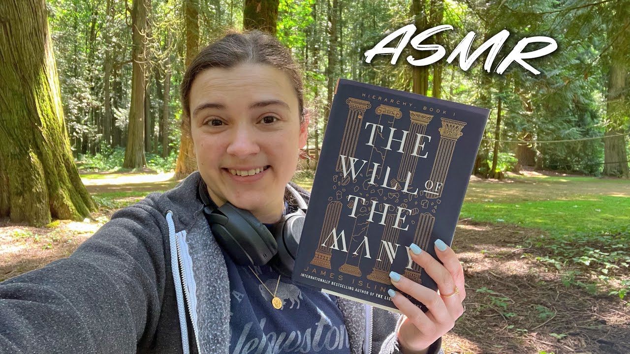 ASMR in the park, tapping on my books and kindle 🌳📖📚