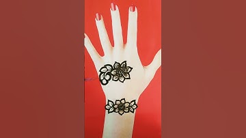 simple flower mehndi design| henna design | step by step mehandi design tutorial for beginners