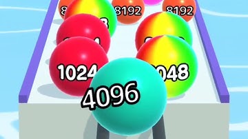 Ball Run 2048 Infinity Mode - Gameplay Walkthrough New Best Record (iOS, Android)