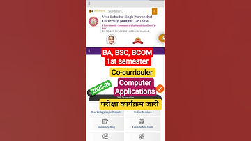 Vbspu BA, BSC, BCOM first semester Time Table Released. 1st Semester Time Table 2025-26.