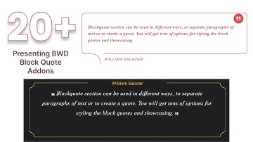 Presenting BWD Block Quote Elementor addon
