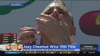 Joey Chestnut wins 15th title