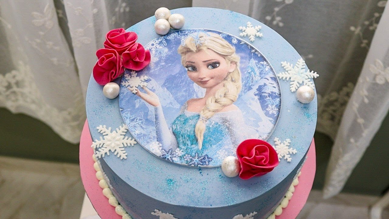 صورة غير قابلة للأكل على الكيك مباشرة كيف؟؟ حشو وتغليف وتزيين كيك من البداية للنهاية.