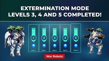 War Robots: 2 Jan 2025 Extermination Mode Levels 3, 4 and 5 Complete! 🚀  War Robots Hunting Grounds