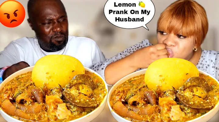 Lemon Prank on My Husband*Gone Wrong* African Food Mukbang/Yellow Fufu & Okra Soup Soundeating