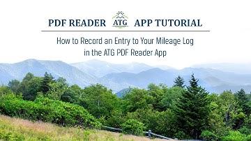 How to Record an Entry to Your Mileage Log in the ATG PDF Reader App