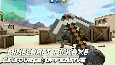Minecraft Pickaxe + M4a1 Jewelry - CS Source Offensive - CSSO Casual Gameplay - CSS w/ CSGO Mod