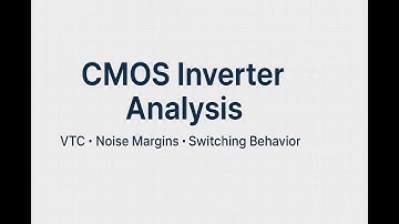 CMOS Inverter Explained: VTC, Noise Margins and Switching Behavior Made Intuitive
