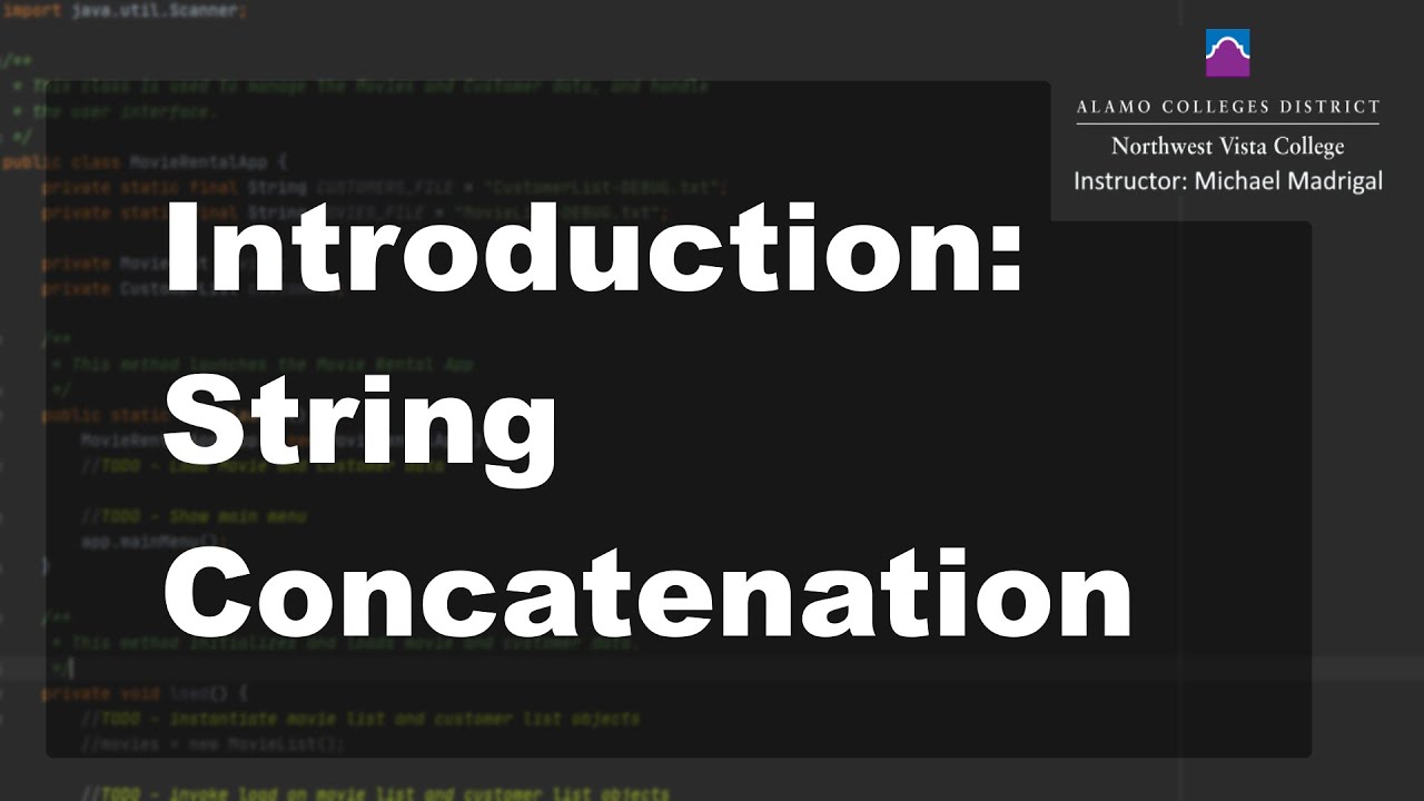 Java 1 Online, [1.08] Introduction: String Concatenation - YouTube