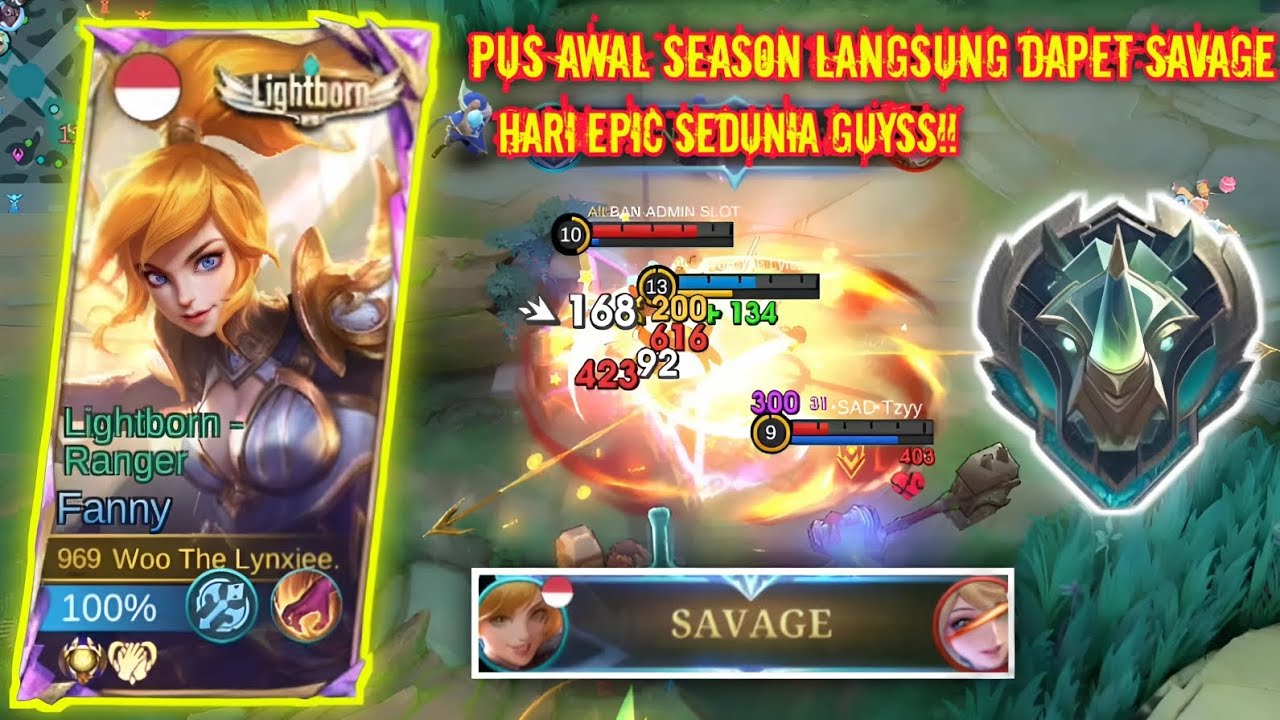 SAVAGE!! FANNY LIGHTBORN GAMEPLAY AGRESIF FARMING | EMBLEM DAN BUILD FANNY TERSAKIT NEW PATCH 2025