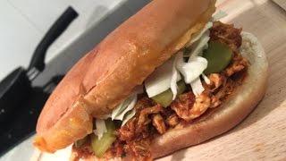 Best BBQ, Chicken & Cheddar Sandwich w. Homemade Barbecue Sauce - Recipe # 71